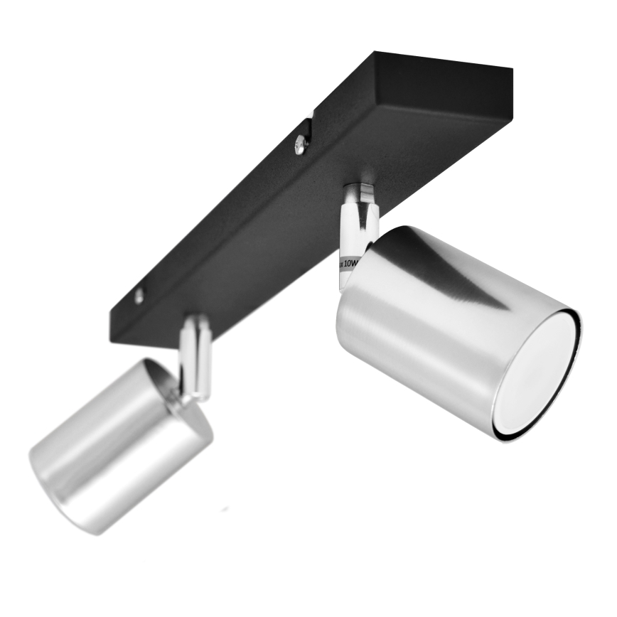 LED spot svetlo TUNE 2xGU10/4,8W/230V matni hrom/crna