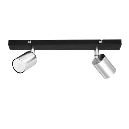 LED spot svetlo TUNE 2xGU10/4,8W/230V matni hrom/crna