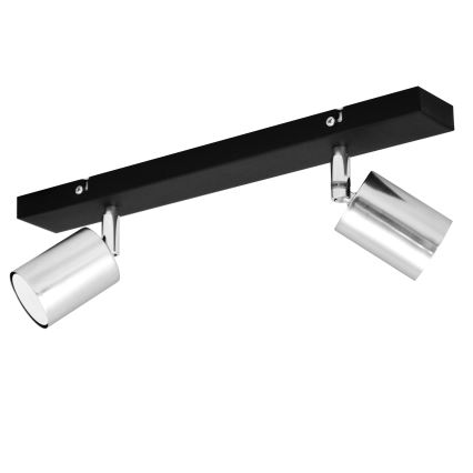 LED spot svetlo TUNE 2xGU10/4,8W/230V matni hrom/crna