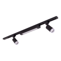 LED spot za šinski sistem TRACER 2xGU10/10W/230V + LED/20W 1 m crna