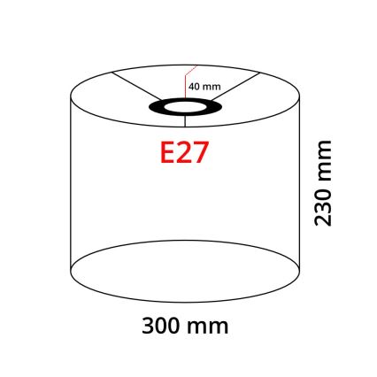 LED stojeća lampa TUNJA 1xE27/20W/230V, prečnik 30 cm, matni hrom/taupe