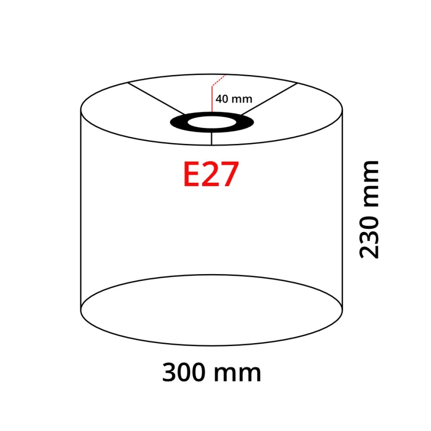 LED stojeća lampa TUNJA 1xE27/20W/230V, prečnik 30 cm, matni hrom/taupe