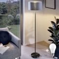 LED stojeća lampa TUNJA 1xE27/20W/230V prečnik 38 cm crna/siva