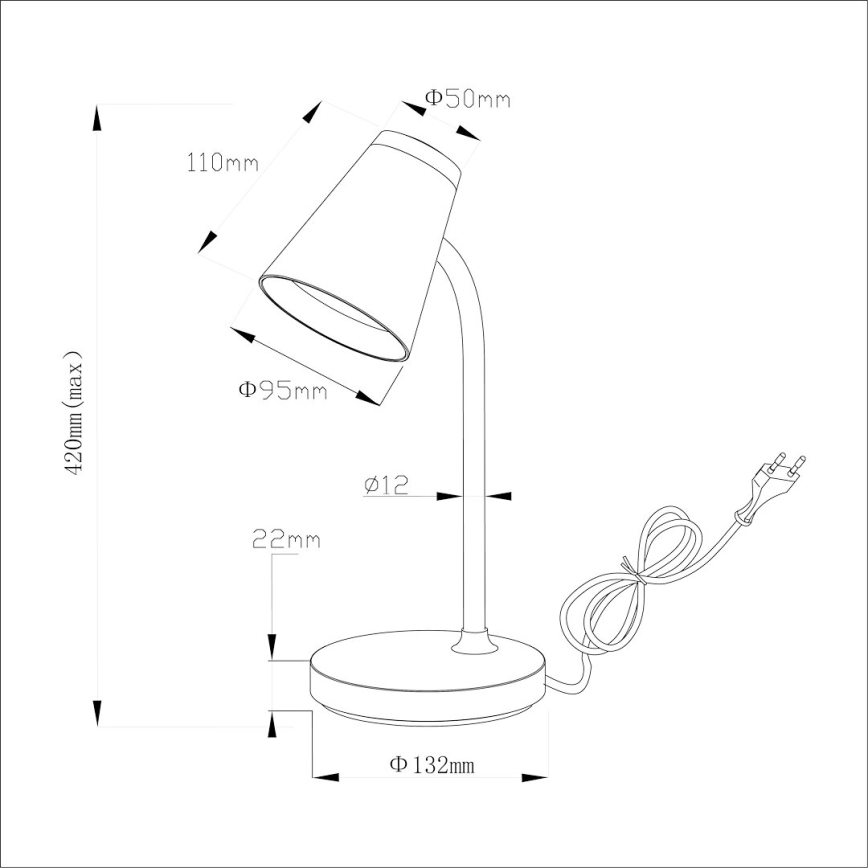 LED Stona lampa CHICO LED/4,5W/230V crno