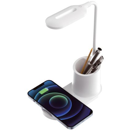 LED stona lampa LED/3W/5V sa bežičnim punjenjem, bela