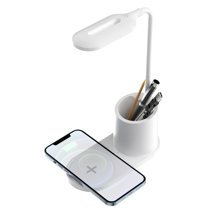 LED stona lampa LED/3W/5V sa bežičnim punjenjem, bela