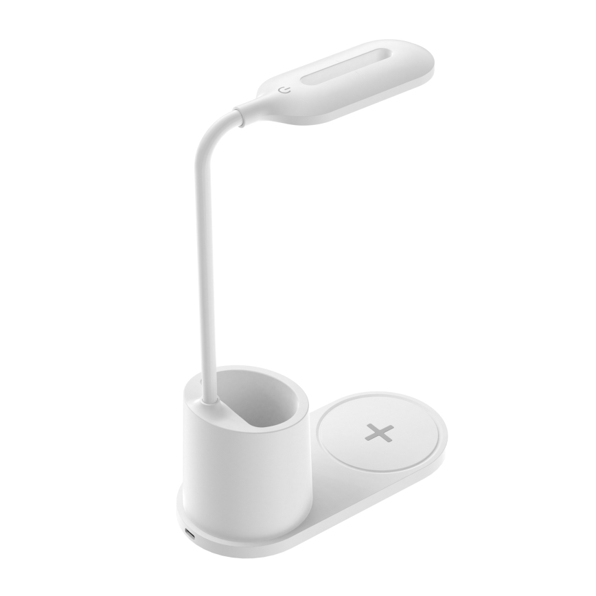 LED stona lampa LED/3W/5V sa bežičnim punjenjem, bela