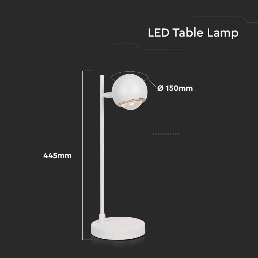 LED Stona lampa LED/5W/230V 3000K bela