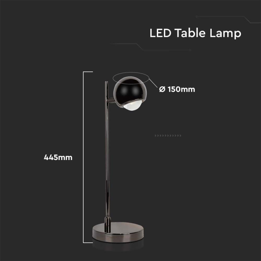 LED Stona lampa LED/5W/230V 3000K crno