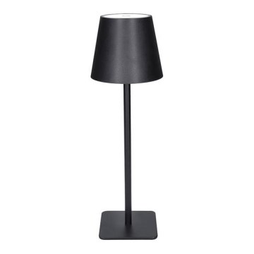 LED stona lampa LUCCA, prigušiva, punjiva, dodirna, LED/3,7V, 3000/4000/6500K, 2000 mAh, crna
