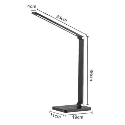 LED Stona lampa sa bežičnim punjačem LED/10W/230V 3000/4000/4500/5000/6000K mat krom