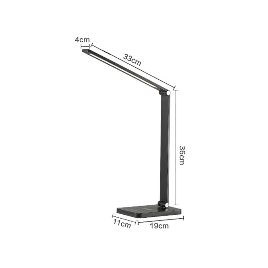 LED Stona lampa sa bežičnim punjačem LED/10W/230V 3000/4000/4500/5000/6000K mat krom