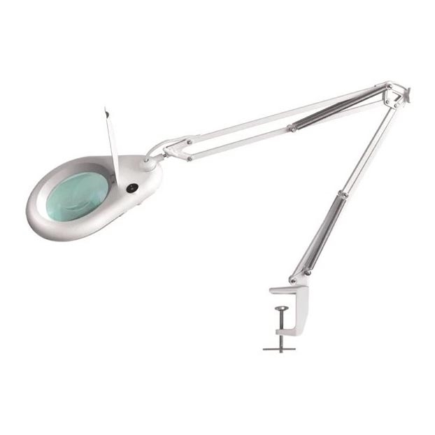 LED Stona lampa sa lupom LED/9W/230V bela/sjajni krom