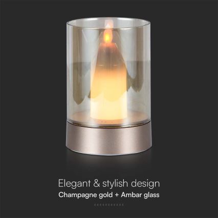 LED Prigušiva stona punjiva lampa LED/2W/5V 3000K 2400 mAh bakrena