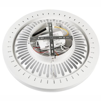 LED prigušiva stropno svetlo sa ventilatorom GEMMA LED/37W/230V belo + daljinski upravljač