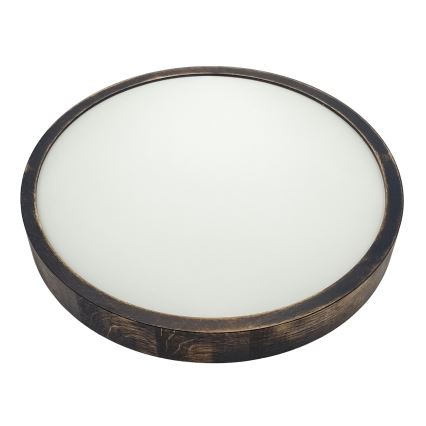 LED stropna svetiljka OAK SMOKY SLIM LED/36W/230V 4000K prečnik 37 cm hrast/tamno braon