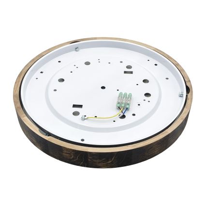 LED stropna svetiljka OAK SMOKY SLIM LED/36W/230V 4000K prečnik 37 cm hrast/tamno braon