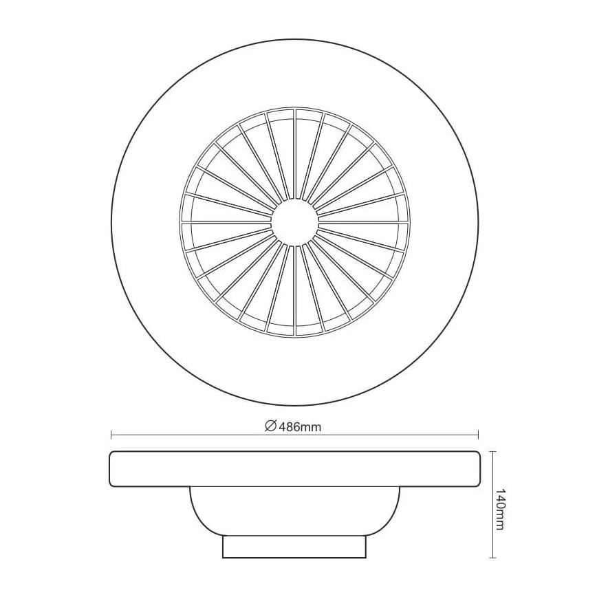 LED prigušiva plafonska lampa sa ventilatorom OPAL LED/48W/230V 3000-6500K + daljinski upravljač