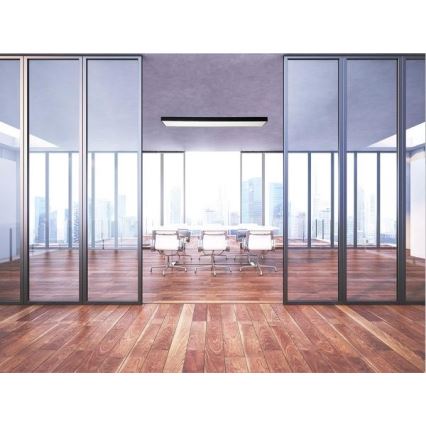 LED stropno svetlo LED/32W/230V 4000K 120x13 cm crno