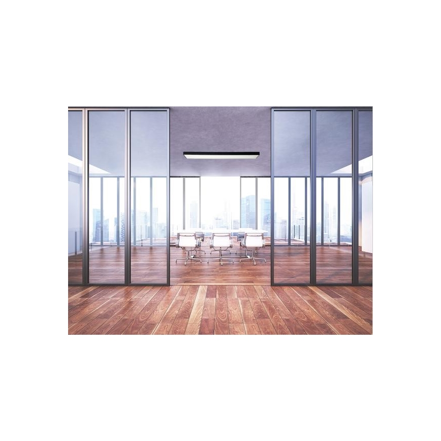 LED stropno svetlo LED/32W/230V 4000K 120x13 cm crno