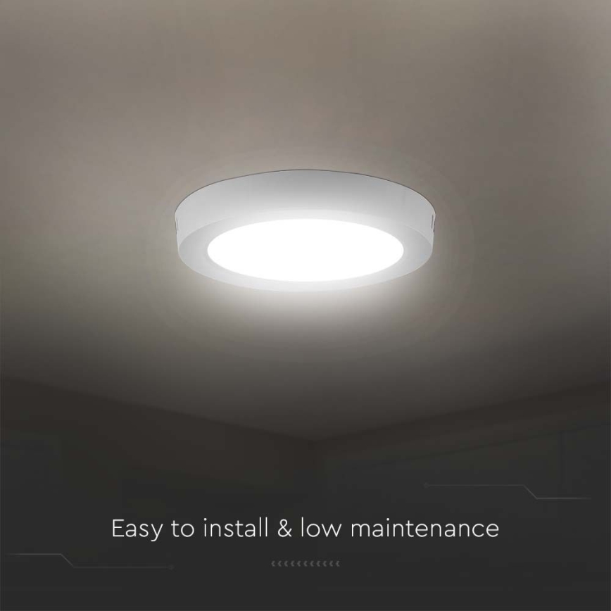 LED stropno svetlo LED/6W/230V 4000K prečnik 12 cm belo