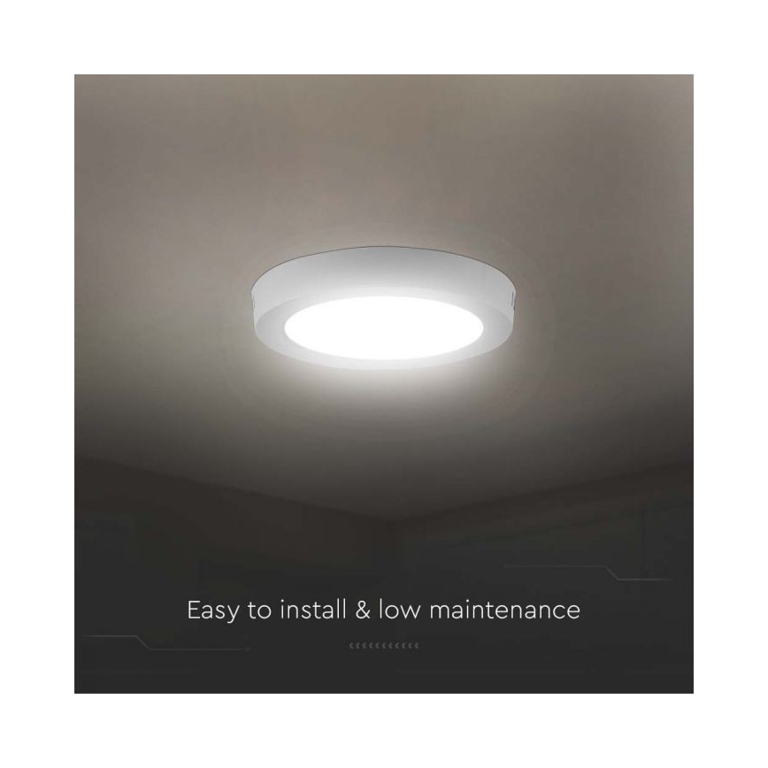 LED stropno svetlo LED/6W/230V 6500K Ø 12 cm belo