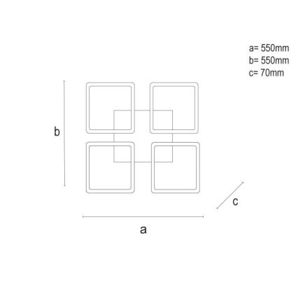 LED stropno svetlo sa prigušiva LED/95W/230V 3000-6500K + daljinski upravljač
