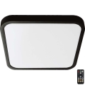 LED stropno svetlo za kupatilo sa senzorom LED/36W/230V 4000K IP44 42x42 cm crno + daljinski upravljač