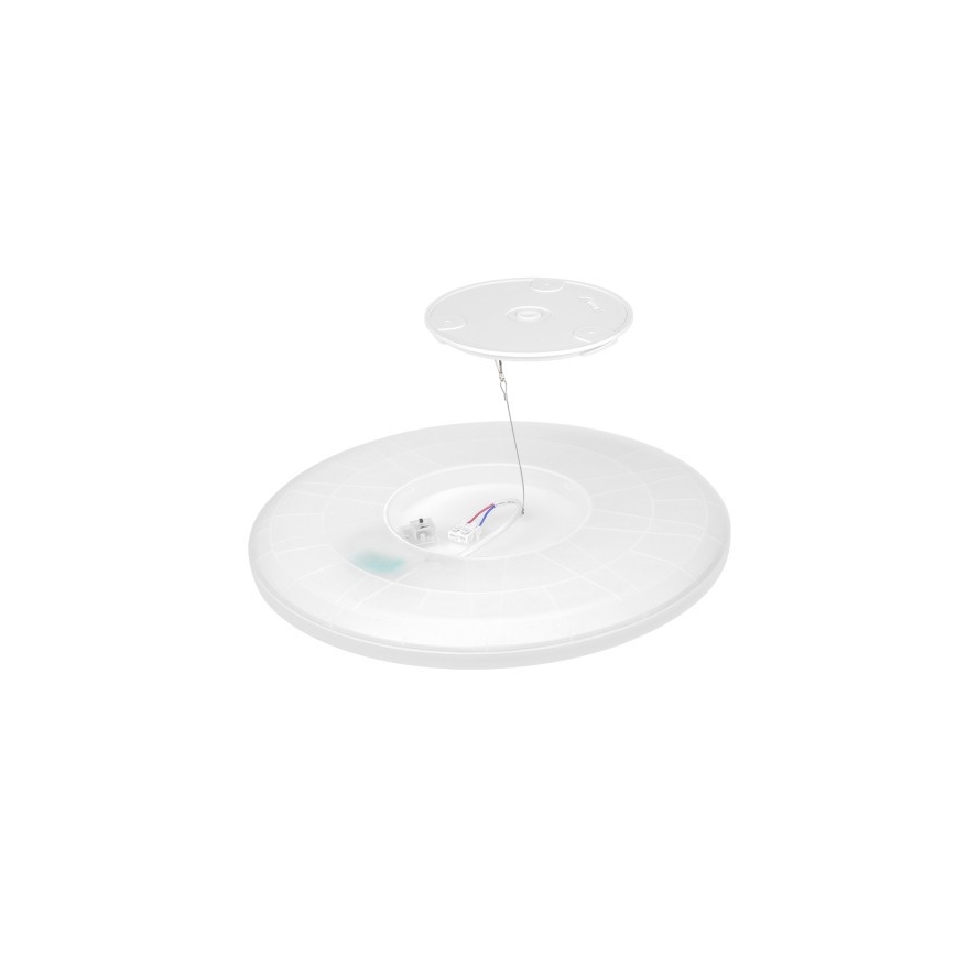 LED kupatilsko svetlo sa senzorom pokreta i sumraka NIVERA LED/12W/230V IP54 3000/4000/6000K prečnik 22,5 cm belo + sa daljinskim upravljačem