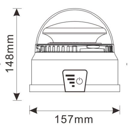 LED Svetlo upozorenja LED/12-24V IP65 + Daljinski upravljač
