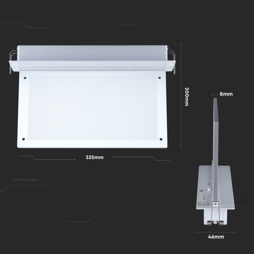 LED svetiljka za hitne slučajeve IZLAZ U HITNOM SLUČAJU Samsung čip LED/2W/230V 6000K