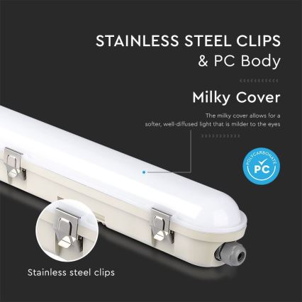 LED tehnička fluorescentna svetiljka sa modulom za nužnu rasvetu LED/36W/230V 6500K 120cm IP65