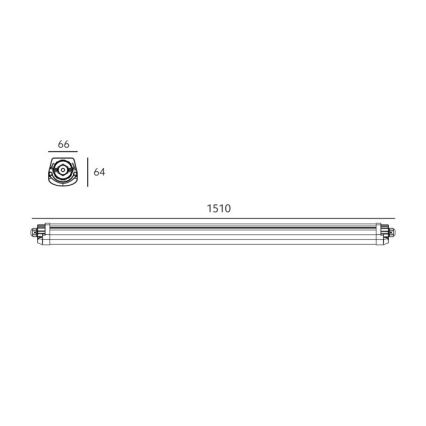 LED tehnička fluorescentna svetiljka LUMEXO LED/50W/230V 4000K IP65 151 cm