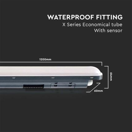LED tehnička svetiljka sa senzorom X-SERIES LED/36W/230V 6500K 120 cm IP65