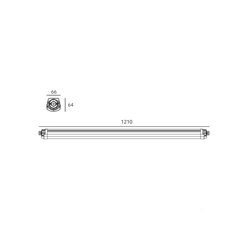 LED tehnička linearna svetiljka LUMEXO LED/36W/230V 4000K IP65 121 cm