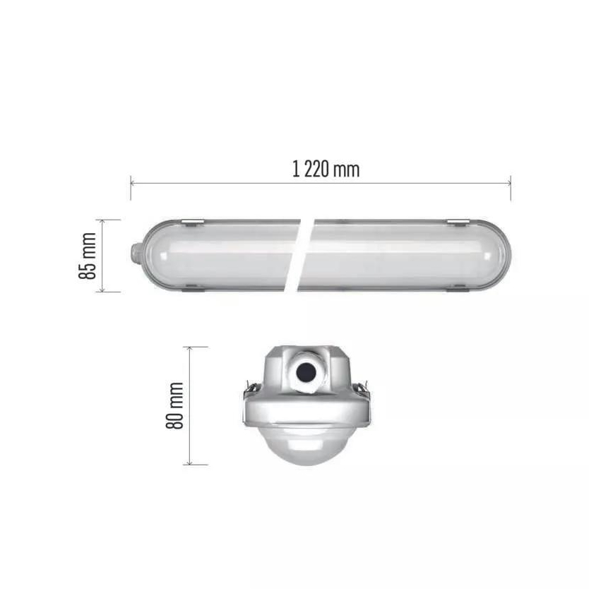 LED prigušiva tehnička svetiljka sa modulom za nužnu rasvetu EMERGENCY LED/24/29/34/38W/230V 4000/6500K 122 cm IP66