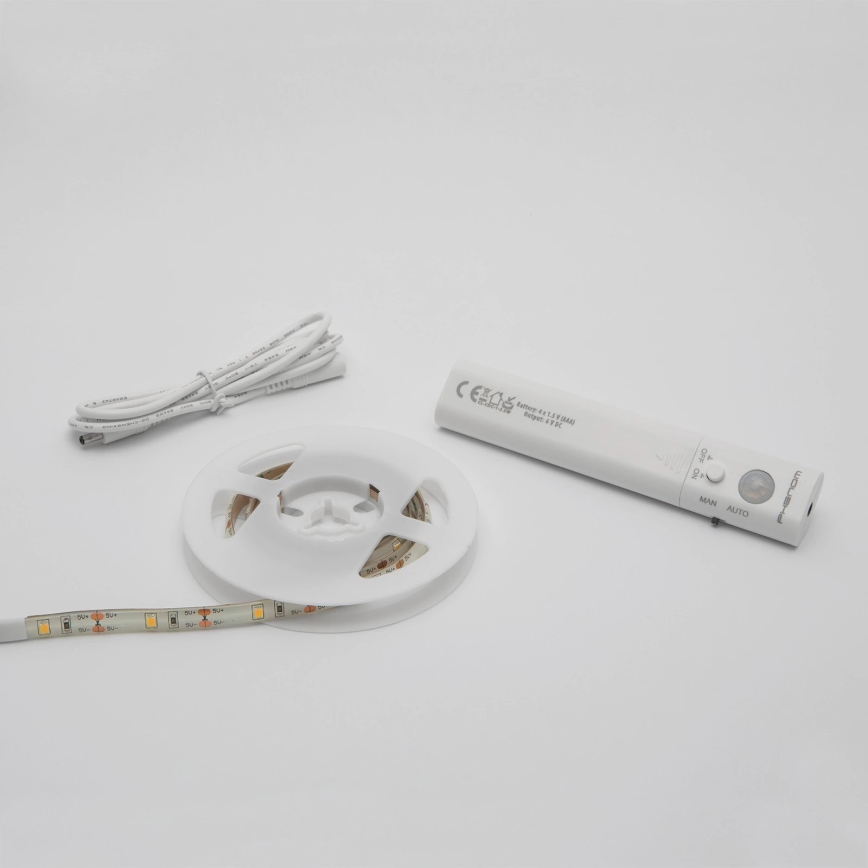 LED Traka sa senzorom pokreta 1m LED/2,4W/6V 4xAAA 3000K
