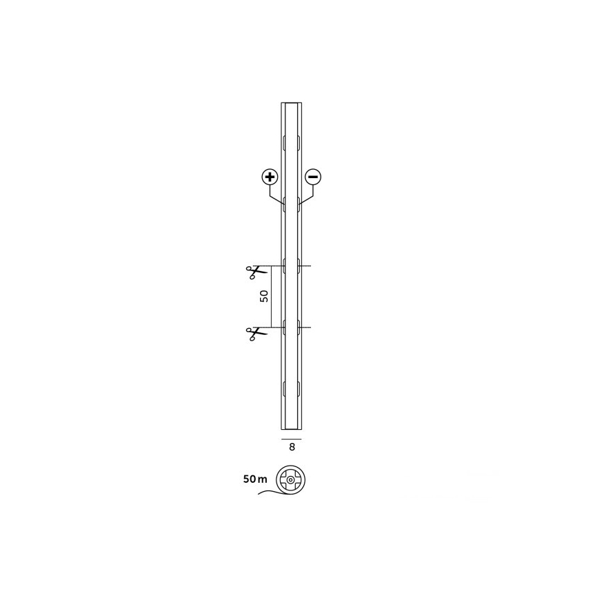 LED Traka TRAMO LED/500W/24V 50 m 4000K