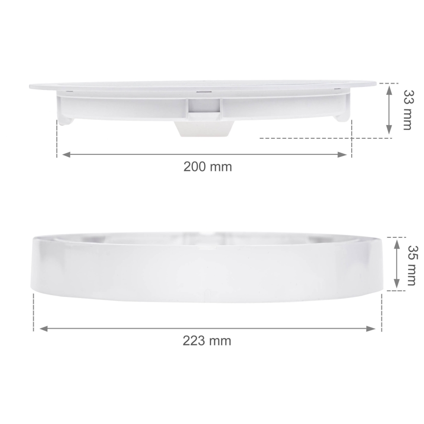 LED Ugradbena lampa ALGINE 2u1 LED/18W/230V 3000K