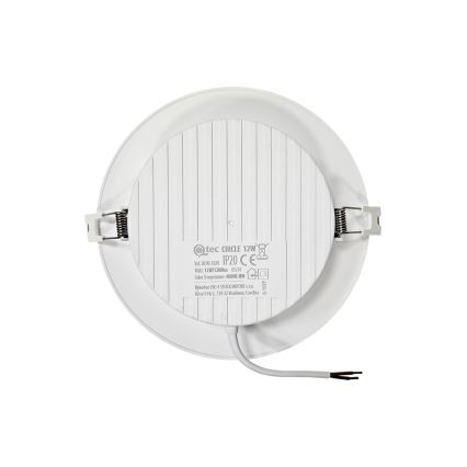 LED Ugradbena lampa CIRCLE LED/12W/230V 4000K pr. 17 cm bela