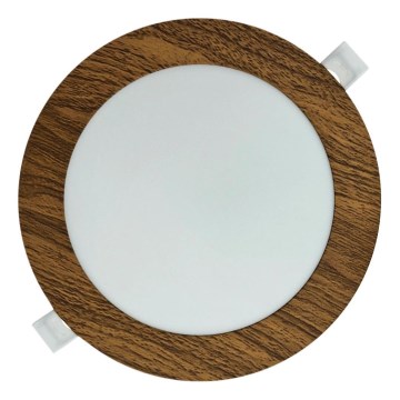LED Ugradbena lampa CIRCLE LED/12W/230V 4200K pr. 16,7 cm braon