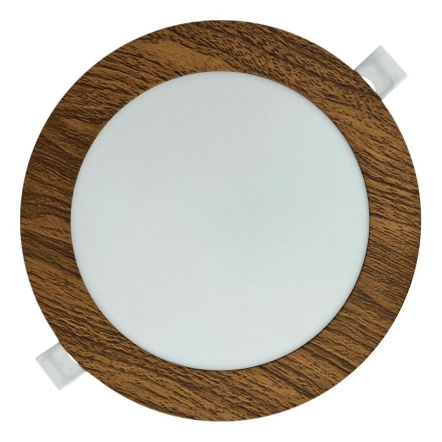 LED Ugradbena lampa CIRCLE LED/12W/230V 4200K pr. 16,7 cm braon
