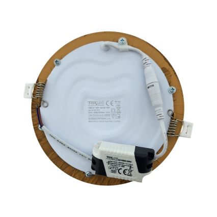 LED Ugradbena lampa CIRCLE LED/12W/230V 4200K pr. 16,7 cm braon