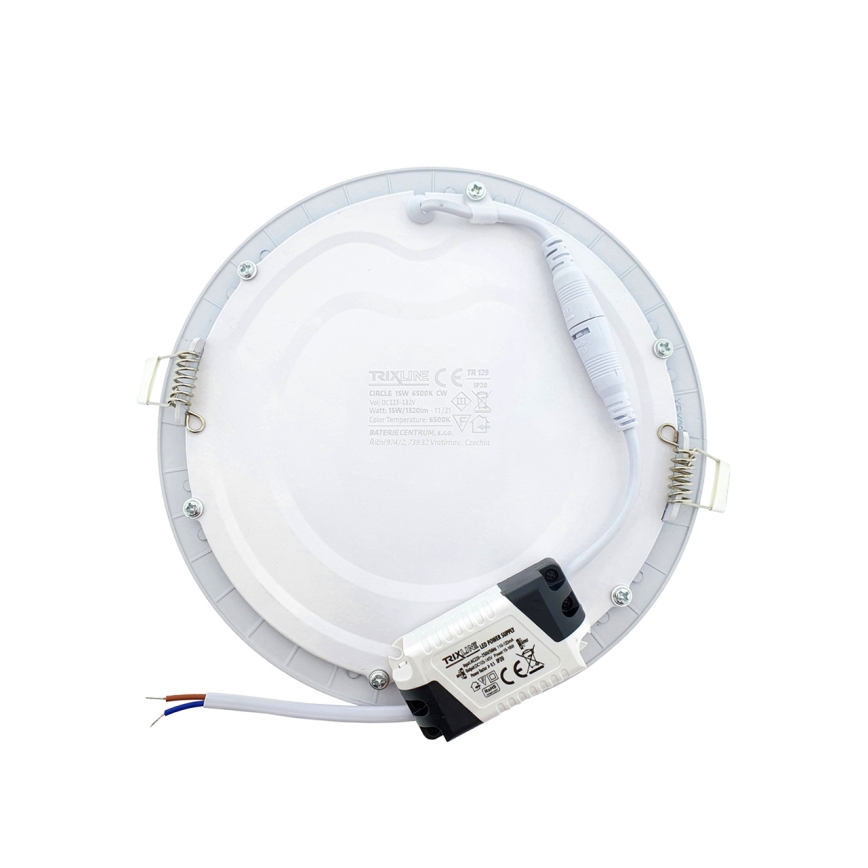 LED Ugradbena lampa CIRCLE LED/15W/230V 6500K pr. 18,8 cm bela