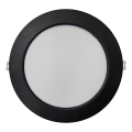 LED Ugradbena lampa CIRCLE LED/18W/230V 4000K pr. 22 cm crno