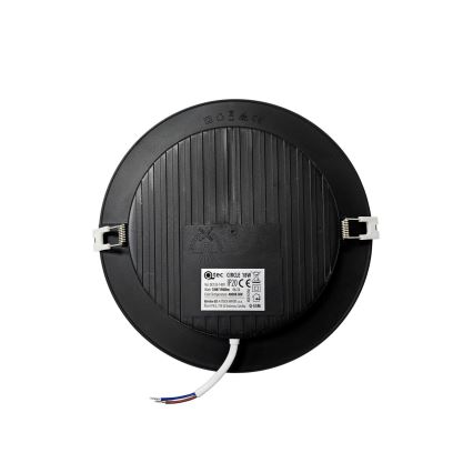 LED Ugradbena lampa CIRCLE LED/18W/230V 4000K pr. 22 cm crno