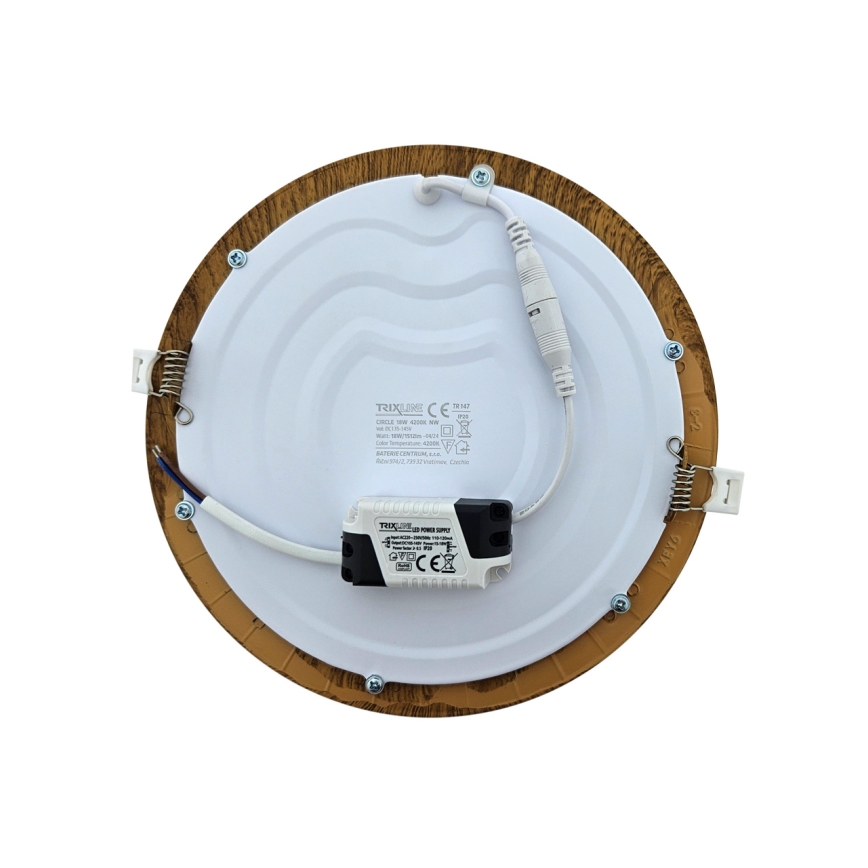 LED Ugradbena lampa CIRCLE LED/18W/230V 4200K pr. 22 cm braon