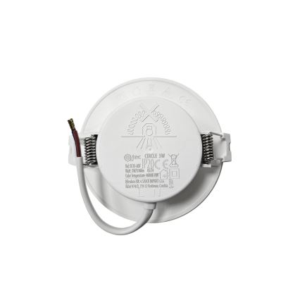 LED Ugradbena lampa CIRCLE LED/3W/230V 4000K pr. 9 cm bela