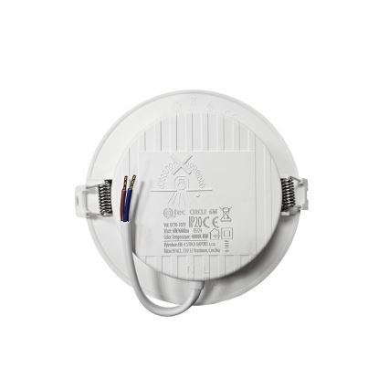 LED Ugradbena lampa CIRCLE LED/6W/230V 4000K pr. 12 cm bela