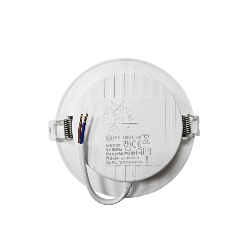LED Ugradbena lampa CIRCLE LED/6W/230V 4000K pr. 12 cm bela